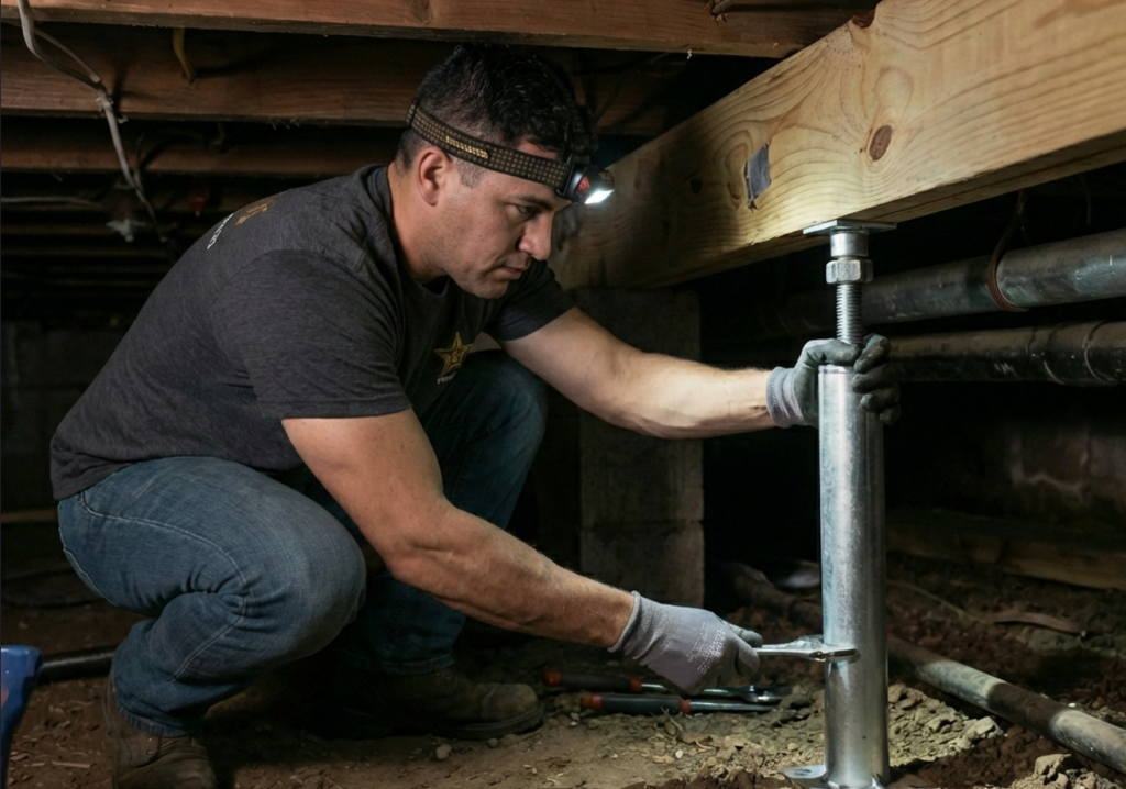 pier and beam crawl space foundation repair in dallas, tx