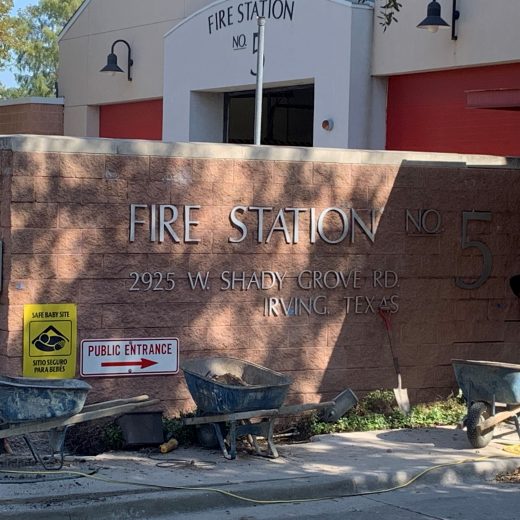 commercial foundation repair job for firehouse in irving, tx